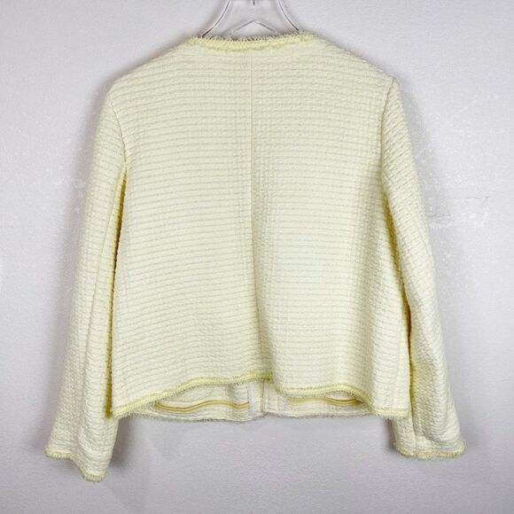 Marina Rinaldi Sport Tweed Yellow Blazer Jacket Size 23 - Picture 6 of 7